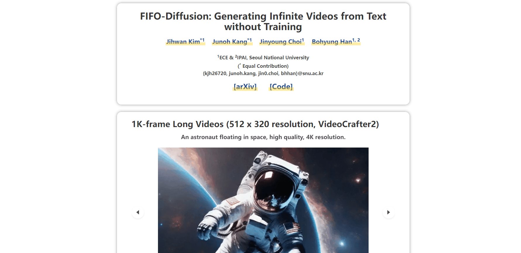 FIFO-Diffusion